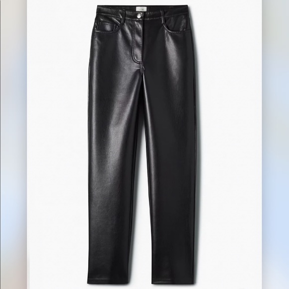 Aritzia Melina Black Vegan Leather Pants size 2 - Picture 5 of 7